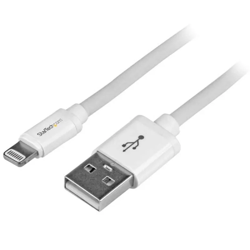 Cabo StarTech.com 2 m (6 ft.) USB para Lightning - cabo de carregamento longo para iPhone / iPad / iPod - cabo Lightning para USB - certificado Apple MFi - branco