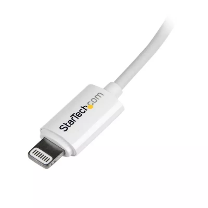 Cabo StarTech.com 2 m (6 ft.) USB para Lightning - cabo de carregamento longo para iPhone / iPad / iPod - cabo Lightning para USB - certificado Apple MFi - branco