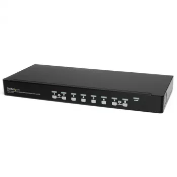 Kit de switch KVM USB StarTech.com 8 portas 1HE para rack com OSD e cabos