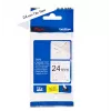 Fita de etiquetar Brother TZE-SE5 — 24 mm x 8 m, preto sobre branco