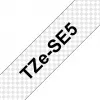 Fita de etiquetar Brother TZE-SE5 — 24 mm x 8 m, preto sobre branco