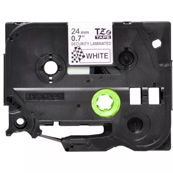 Fita de etiquetar Brother TZE-SE5 — 24 mm x 8 m, preto sobre branco