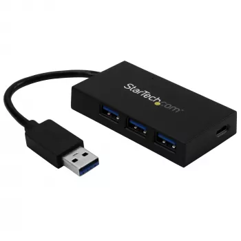 Hub USB 3.0 de 4 portas StarTech.com - Hub USB Type-A com 1x USB-C e 3x portas USB-A (SuperSpeed 5 Gbit/s) - Alimentação por barramento USB - Hub adaptador USB 3.1 Gen 1 - Hub USB portátil/para portátil