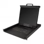 Consola KVM StarTech.com para rack – KVM VGA de porta única com monitor LCD de 19 polegadas para armário de servidor – Gaveta KVM LCD universal 1HE totalmente equipada com cabos e hardware – Suporte USB – 50.000 MTBF
