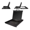 Consola KVM StarTech.com para rack – KVM VGA de porta única com monitor LCD de 19 polegadas para armário de servidor – Gaveta KVM LCD universal 1HE totalmente equipada com cabos e hardware – Suporte USB – 50.000 MTBF