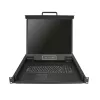 Consola KVM StarTech.com para rack – KVM VGA de porta única com monitor LCD de 19 polegadas para armário de servidor – Gaveta KVM LCD universal 1HE totalmente equipada com cabos e hardware – Suporte USB – 50.000 MTBF
