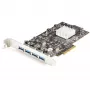 Placa USB PCIe de 4 portas StarTech.com – Placa de expansão PCI Express USB 3.1/3.2 Gen 2 Type-A de 10 Gbit/s com 2 controladores – 4x USB-A – Placa adaptadora USB PCIe – Windows/Mac/Linux