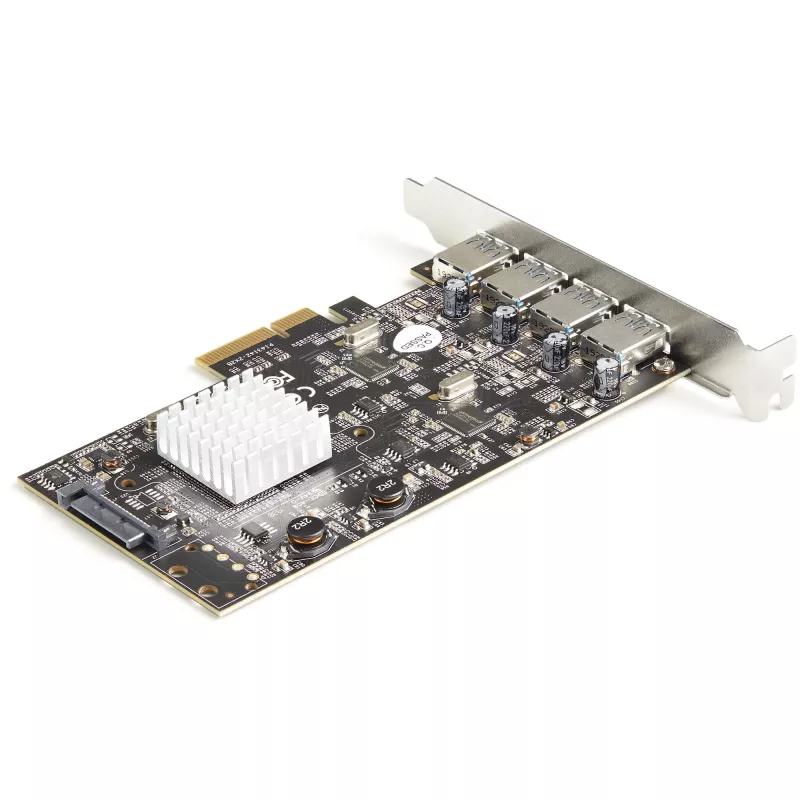 Placa USB PCIe de 4 portas StarTech.com – Placa de expansão PCI Express USB 3.1/3.2 Gen 2 Type-A de 10 Gbit/s com 2 controladores – 4x USB-A – Placa adaptadora USB PCIe – Windows/Mac/Linux