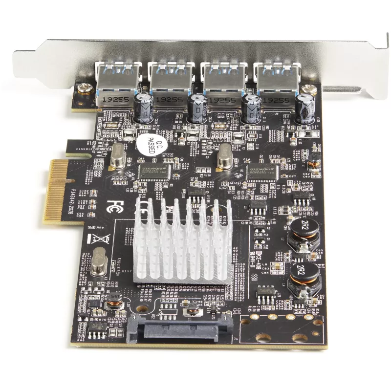 Placa USB PCIe de 4 portas StarTech.com – Placa de expansão PCI Express USB 3.1/3.2 Gen 2 Type-A de 10 Gbit/s com 2 controladores – 4x USB-A – Placa adaptadora USB PCIe – Windows/Mac/Linux