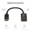 StarTech.com DP2HDMI2 adaptador de vídeo / conversor de DisplayPort para HDMI, macho/fêmea, até 1920x1200, 25 cm