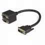 Cabo divisor de vídeo digital DVI-D para 2x DVI-D StarTech.com 30cm (1 ft) - M/F~1 ft DVI-D para 2x DVI-D Cabo divisor de vídeo digital - M/F