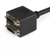 Cabo divisor de vídeo digital DVI-D para 2x DVI-D StarTech.com 30cm (1 ft) - M/F~1 ft DVI-D para 2x DVI-D Cabo divisor de vídeo digital - M/F