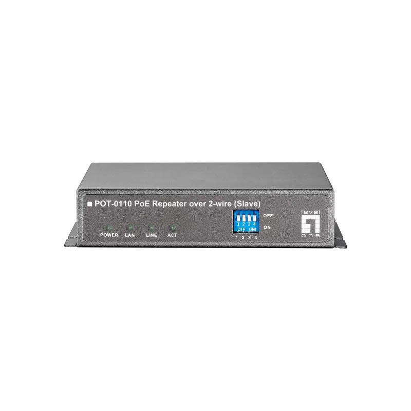 Repetidor de rede LevelOne PoE sobre recetor de 2 fios POT-0110