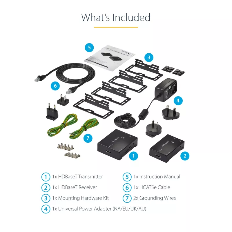 Extensor HDMI sobre CAT5e HDBaseT StarTech.com – Alimentação através do cabo – Ultra HD 4K – TAA