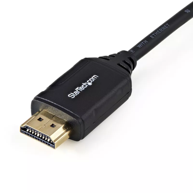 StarTech.com HDMM50CMP cabo HDMI 2.0 Premium High Speed com Ethernet, 4K 60 Hz, HDR, HDMI (macho) para HDMI (macho), 0,5 m, preto