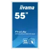 Ecrã de sinalização iiyama TF5539UHSC-W1AG 139,7 cm (55 polegadas) LED 500 cd/m² 4K Ultra HD branco ecrã tátil 24/7