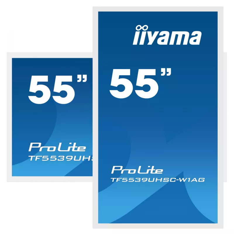 Ecrã de sinalização iiyama TF5539UHSC-W1AG 139,7 cm (55 polegadas) LED 500 cd/m² 4K Ultra HD branco ecrã tátil 24/7