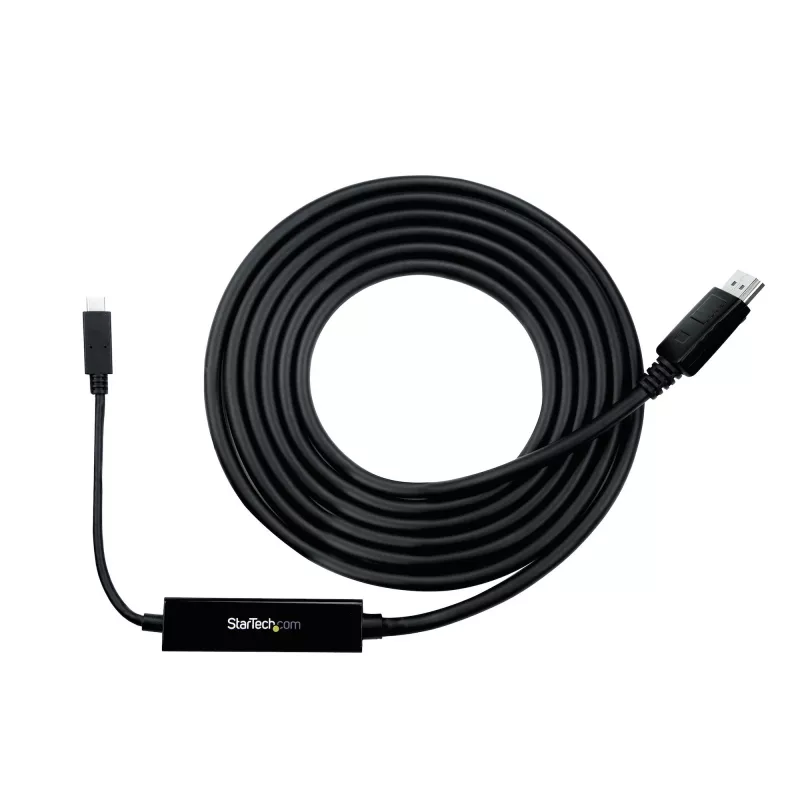 Cabo USB-C para DisplayPort 1.2 StarTech.com 2,9 m (9,8 ft.) 4K 60Hz – cabo adaptador USB-C para DisplayPort – HBR2 USB Type-C DP Alt Mode para cabo de vídeo de monitor DP – funciona com Thunderbolt 3 – preto