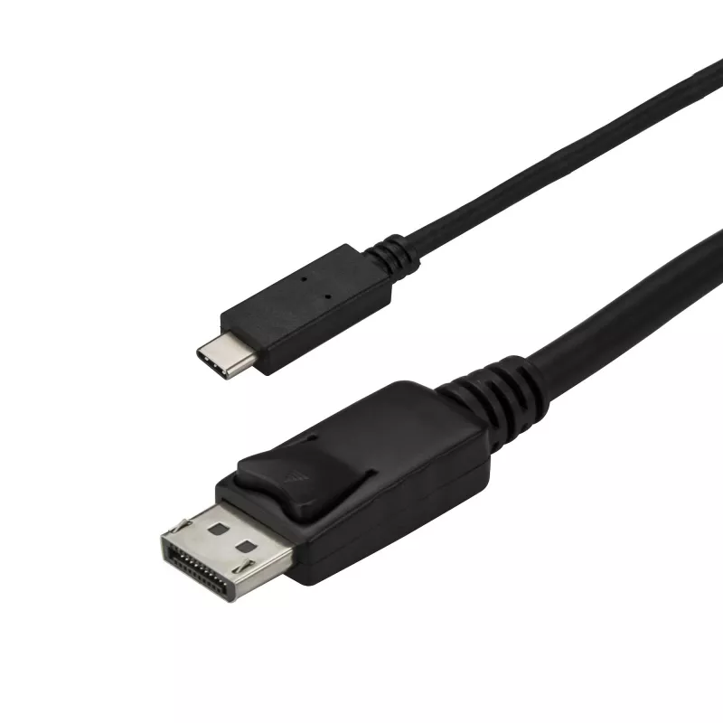 Cabo USB-C para DisplayPort 1.2 StarTech.com 2,9 m (9,8 ft.) 4K 60Hz – cabo adaptador USB-C para DisplayPort – HBR2 USB Type-C DP Alt Mode para cabo de vídeo de monitor DP – funciona com Thunderbolt 3 – preto