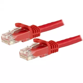 Cabo Ethernet CAT6 StarTech.com 5m - vermelho cabo Ethernet Gigabit CAT 6 - 250MHz 100W PoE RJ45 UTP cabo de rede/patch com proteção contra dobras, alívio de tensão, testado individualmente