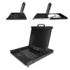 Consola KVM para rack StarTech.com – KVM VGA de porta única com monitor LCD de 17 polegadas para rack de servidor – Gaveta KVM LCD 1U universal totalmente equipada com cabos e hardware – Suporte USB – 50.000 MTBF