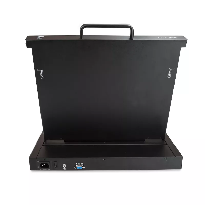 Consola KVM para rack StarTech.com – KVM VGA de porta única com monitor LCD de 17 polegadas para rack de servidor – Gaveta KVM LCD 1U universal totalmente equipada com cabos e hardware – Suporte USB – 50.000 MTBF