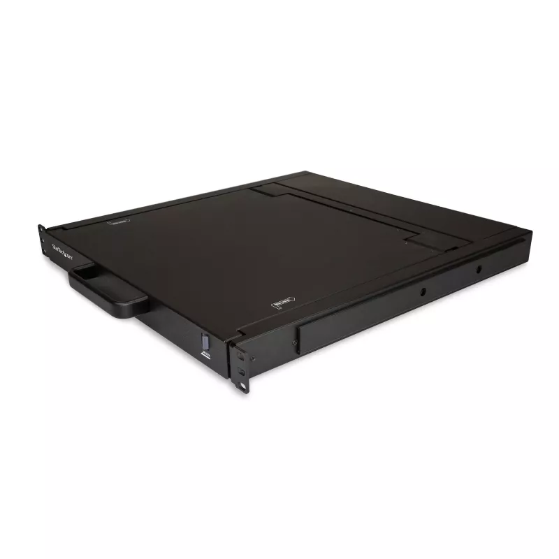 Consola KVM para rack StarTech.com – KVM VGA de porta única com monitor LCD de 17 polegadas para rack de servidor – Gaveta KVM LCD 1U universal totalmente equipada com cabos e hardware – Suporte USB – 50.000 MTBF