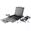 Consola KVM para rack StarTech.com – KVM VGA de porta única com monitor LCD de 17 polegadas para rack de servidor – Gaveta KVM LCD 1U universal totalmente equipada com cabos e hardware – Suporte USB – 50.000 MTBF