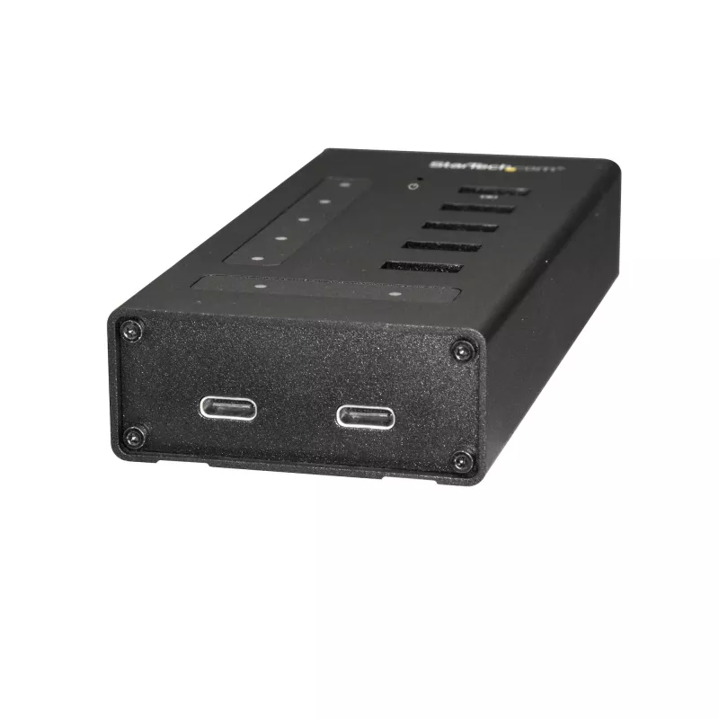 StarTech.com HB30C5A2CST hub USB 3.0 de 7 portas, USB-C para 5x USB-A e 2x USB-C, porta de carregamento rápido, industrial, em metal