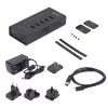 StarTech.com HB30C5A2CST hub USB 3.0 de 7 portas, USB-C para 5x USB-A e 2x USB-C, porta de carregamento rápido, industrial, em metal