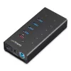StarTech.com HB30C5A2CST hub USB 3.0 de 7 portas, USB-C para 5x USB-A e 2x USB-C, porta de carregamento rápido, industrial, em metal