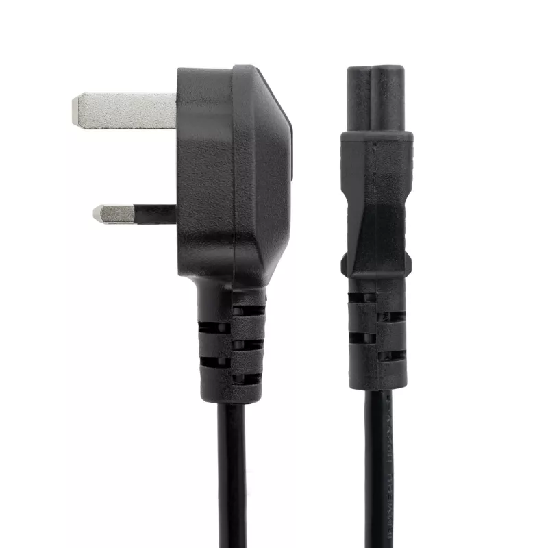 Cabo de alimentação para portátil UK StarTech.com 3ft (1 m), BS 1363 para C5 (trevo), 2,5A 250V, 18AWG, cabo de substituição para portátil UK, cabo de alimentação para impressora, cabo de carregamento para portátil, cabo de fonte de alimentação para portátil