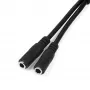 Adaptador de headset StarTech.com para headsets com fichas separadas de auscultador/microfone – 3,5 mm de 4 polos para 2x 3,5 mm de 3 polos ficha/conector fêmea