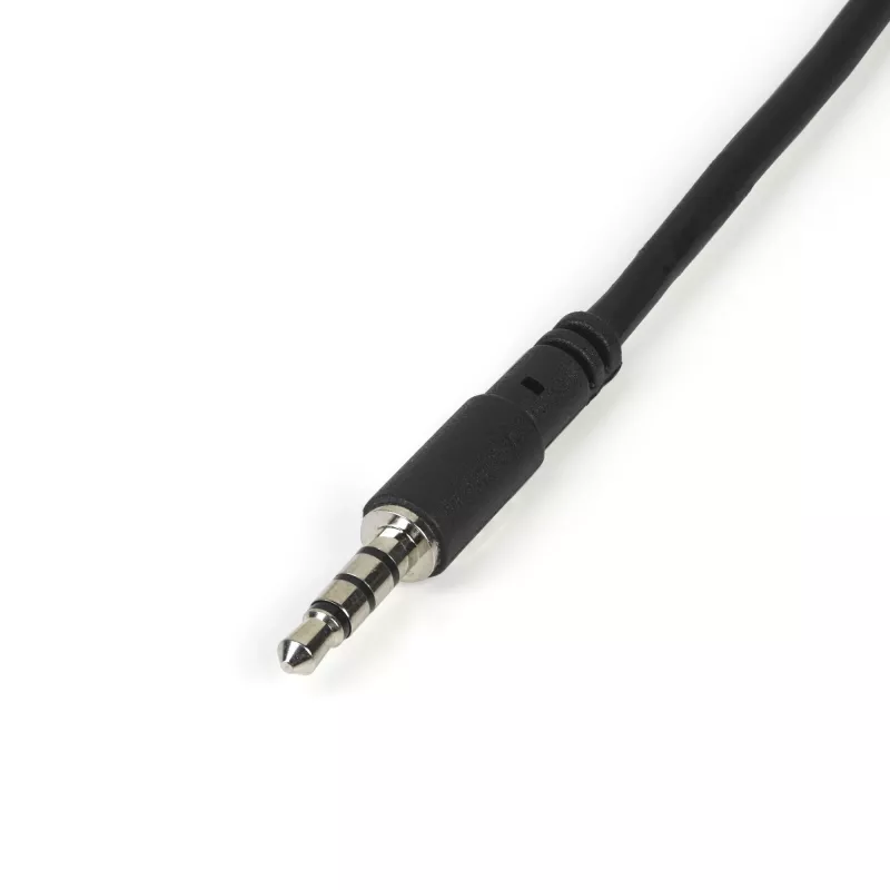 Adaptador de headset StarTech.com para headsets com fichas separadas de auscultador/microfone – 3,5 mm de 4 polos para 2x 3,5 mm de 3 polos ficha/conector fêmea