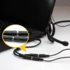 Adaptador de headset StarTech.com para headsets com fichas separadas de auscultador/microfone – 3,5 mm de 4 polos para 2x 3,5 mm de 3 polos ficha/conector fêmea