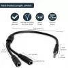 Adaptador de headset StarTech.com para headsets com fichas separadas de auscultador/microfone – 3,5 mm de 4 polos para 2x 3,5 mm de 3 polos ficha/conector fêmea
