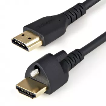 Cabo HDMI StarTech.com 6ft (2 m) com parafuso de segurança – 4K 60Hz HDR – Cabo de monitor HDMI 2.0 High-Speed com conector de parafuso de segurança para ligação segura – Cabo HDMI com Ethernet – M/M