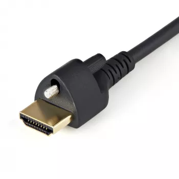 Cabo HDMI StarTech.com 6ft (2 m) com parafuso de segurança – 4K 60Hz HDR – Cabo de monitor HDMI 2.0 High-Speed com conector de parafuso de segurança para ligação segura – Cabo HDMI com Ethernet – M/M