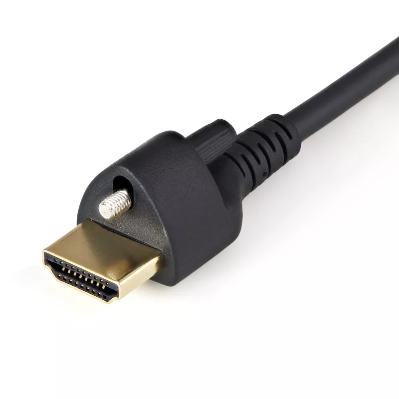 Cabo HDMI StarTech.com 6ft (2 m) com parafuso de segurança – 4K 60Hz HDR – Cabo de monitor HDMI 2.0 High-Speed com conector de parafuso de segurança para ligação segura – Cabo HDMI com Ethernet – M/M