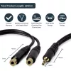 Cabo divisor estéreo StarTech.com 15 cm – ficha de 3,5 mm para 2x conector fêmea de 3,5 mm