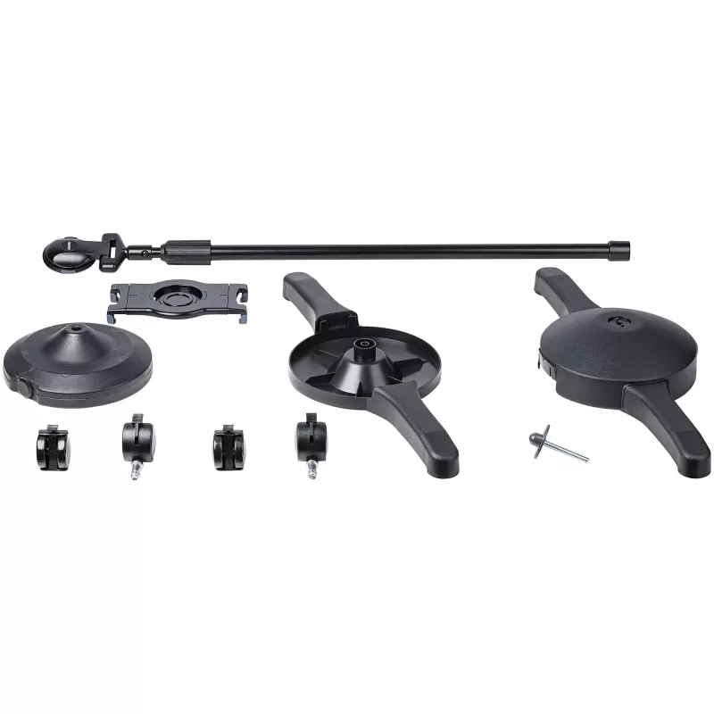 Suporte móvel para tablet StarTech.com com rodas bloqueáveis – carrinho de altura ajustável – suporte universal rolante de chão para tablets de 7 a 11 polegadas, suporte portátil para tablet com suporte de tablet removível