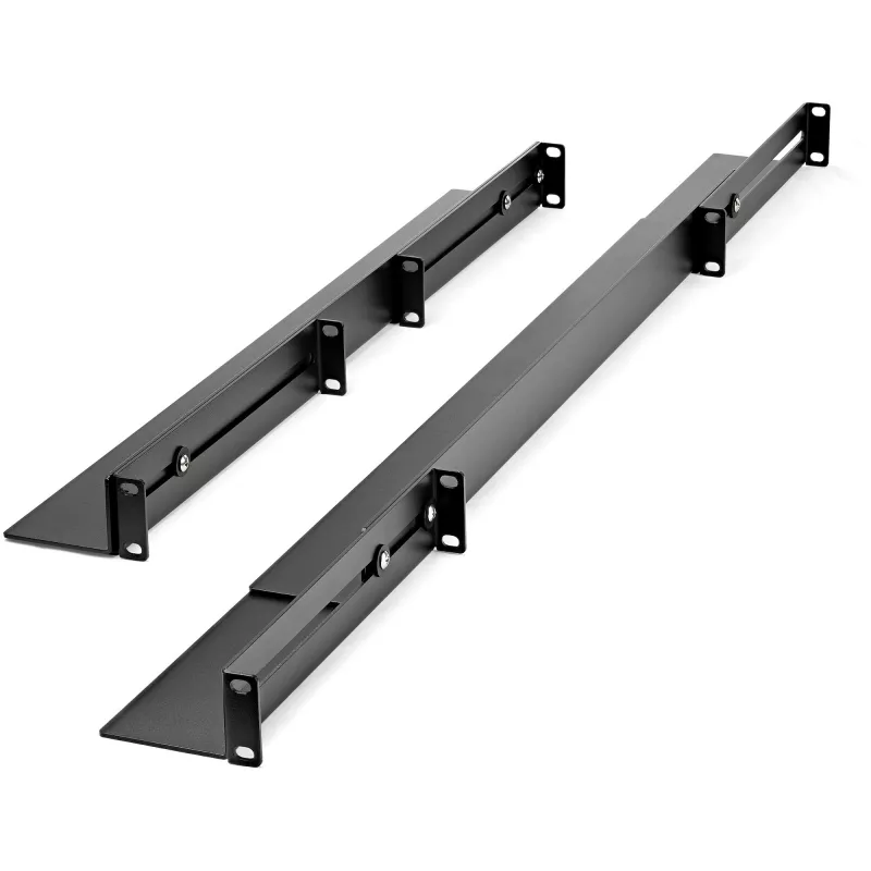 Calhas para rack de servidor StarTech.com 1HE 19 polegadas – Profundidade ajustável 24-36 polegadas – Calhas de montagem universais de 4 postes para rack – Conjunto de calhas de montagem para equipamento de rede/servidor/UPS HPE ProLiant Dell PowerEdge