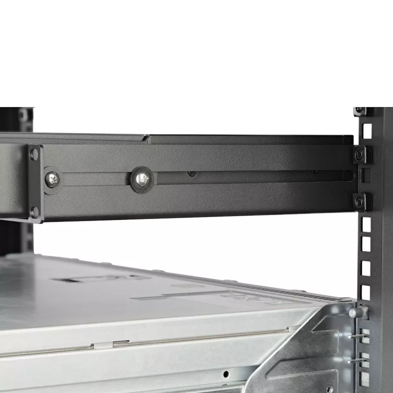 Calhas para rack de servidor StarTech.com 1HE 19 polegadas – Profundidade ajustável 24-36 polegadas – Calhas de montagem universais de 4 postes para rack – Conjunto de calhas de montagem para equipamento de rede/servidor/UPS HPE ProLiant Dell PowerEdge