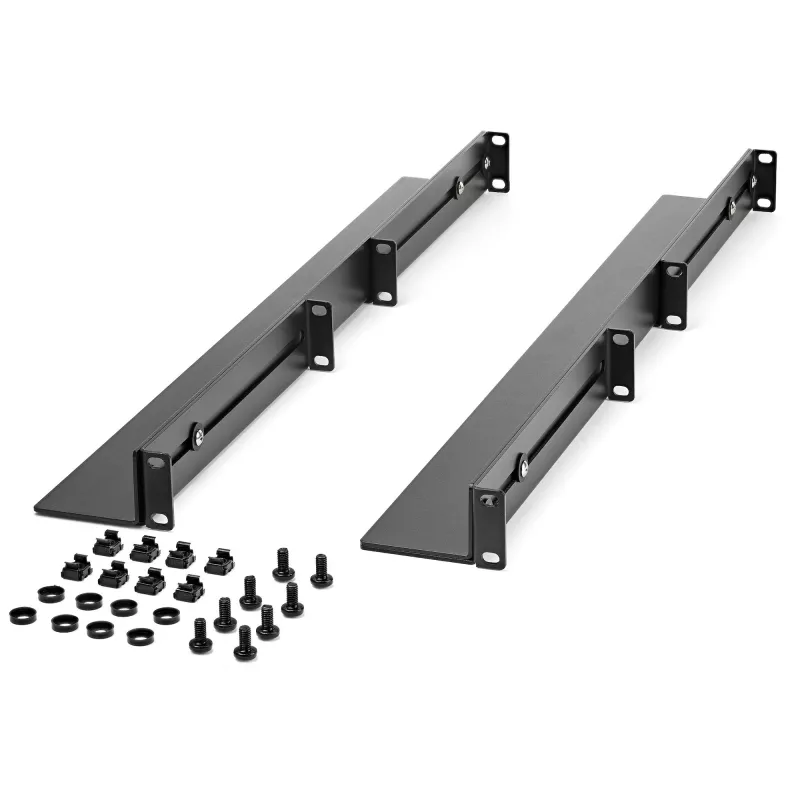 Calhas para rack de servidor StarTech.com 1HE 19 polegadas – Profundidade ajustável 24-36 polegadas – Calhas de montagem universais de 4 postes para rack – Conjunto de calhas de montagem para equipamento de rede/servidor/UPS HPE ProLiant Dell PowerEdge