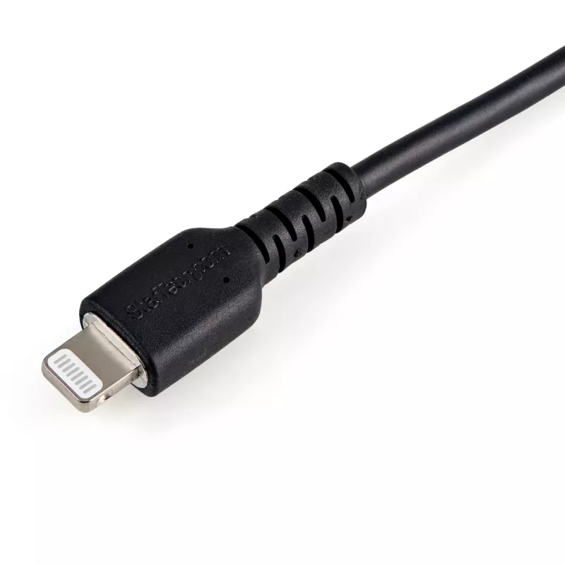 Cabo USB-A para Lightning preto resistente StarTech.com 15 cm – Cabo de carregamento/sincronização USB Type-A para Lightning robusto em fibra aramida – Certificado Apple MFi para iPad/iPhone 12
