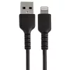 Cabo USB-A para Lightning preto resistente StarTech.com 15 cm – Cabo de carregamento/sincronização USB Type-A para Lightning robusto em fibra aramida – Certificado Apple MFi para iPad/iPhone 12