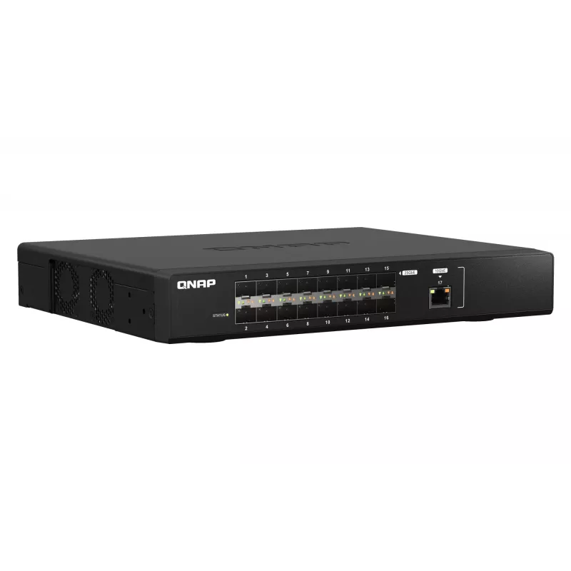 Switch de rede QNAP QSW-M5216-1T gerido L2 preto