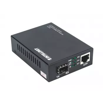 Conversor de mídia Intellinet 10GBase-T para 10GBase-R, 1 x slot SFP+ 10 GB, 1 x porta RJ45 10GB