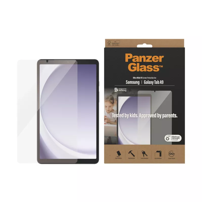 PanzerGlass ®️ proteção de ecrã Samsung Galaxy Tab A9 | Ultra-Wide Fit
