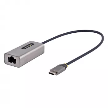 Adaptador StarTech.com USB-C para Ethernet, adaptador de rede USB 3.0 para Gigabit Ethernet – 10/100/1000 Mbit/s, adaptador USB-C para RJ45 Ethernet (GbE), cabo fixo de 30 cm, instalação sem drivers